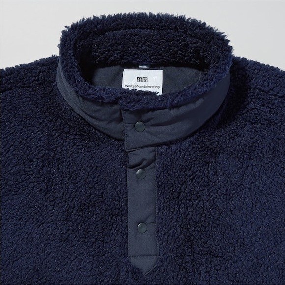 Uniqlo Fleece Oversized Long-Sleeve Pullover (White Mountaineering) - Picture 2 of 11